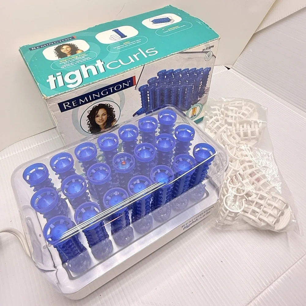 Vintage Y2K Remington Tight Curls Hot Rollers 21 Roller Set Tested w/ Box